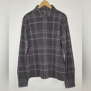 NWT VUORI Gray Plaid Casual Button Down Shirt